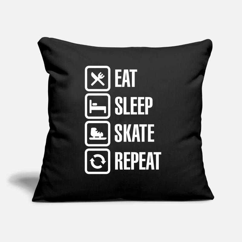 Eat sleep speed Eis skate repeat Sofakissen mit Füllung 45 x 45 cm