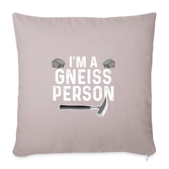 Géologie - Im A Gneiss Person - Coussin et housse de 45 x 45 cm - taupe clair - Devant