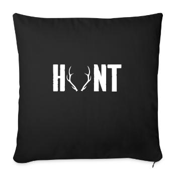HUNT - Sofakissen mit Füllung 45 x 45 cm - Schwarz - Vorne