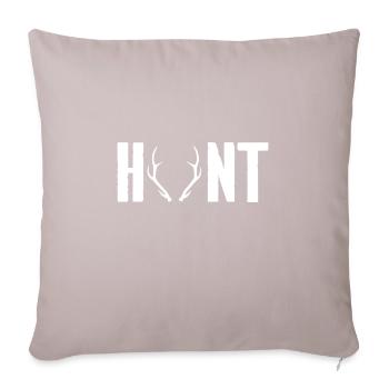 HUNT - Sofa pillow with filling 45cm x 45cm - light taupe - Front