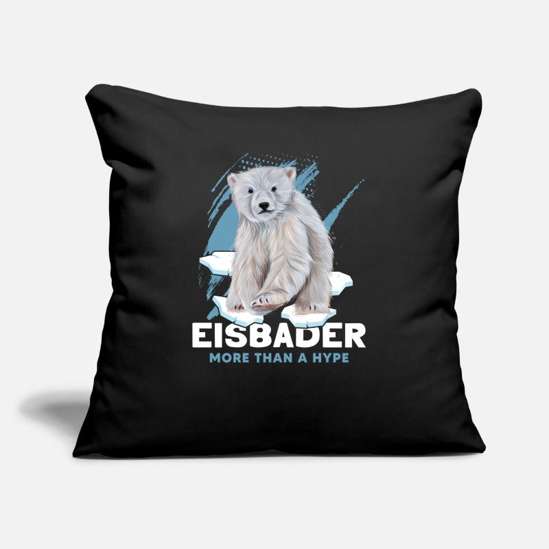 eisbaden eisbader eisbär auf eisscholle Sofakissen mit Füllung 45 x 45 cm