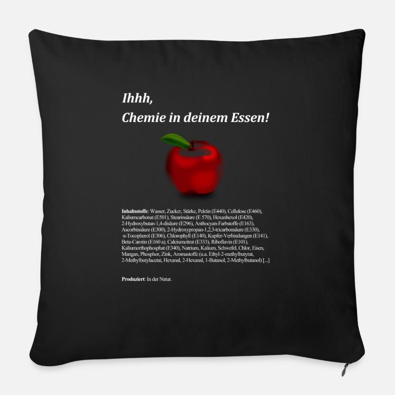 Pomme - Coussin et housse de 45 x 45 cm - noir