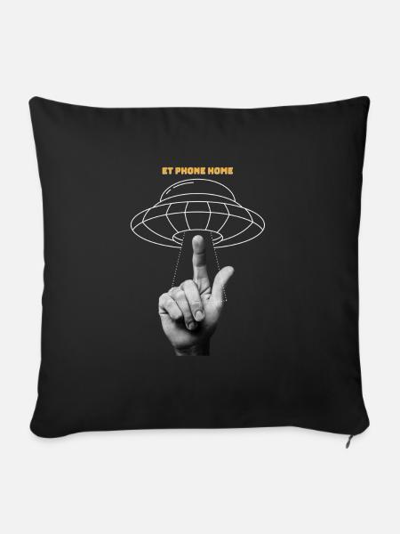 ET phone home - Sofakissen mit Füllung 45 x 45 cm - Schwarz