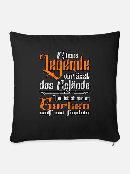 Gärtner in Rente - Sofakissen mit Füllung 45 x 45 cm - Schwarz