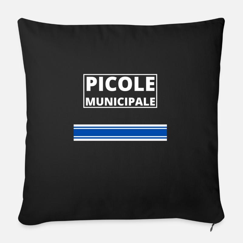 Städtisches Städchen - Sofakissen mit Füllung 45 x 45 cm - Schwarz