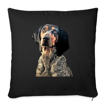 Chien courant suisse - Coussin et housse de 45 x 45 cm - noir - Devant