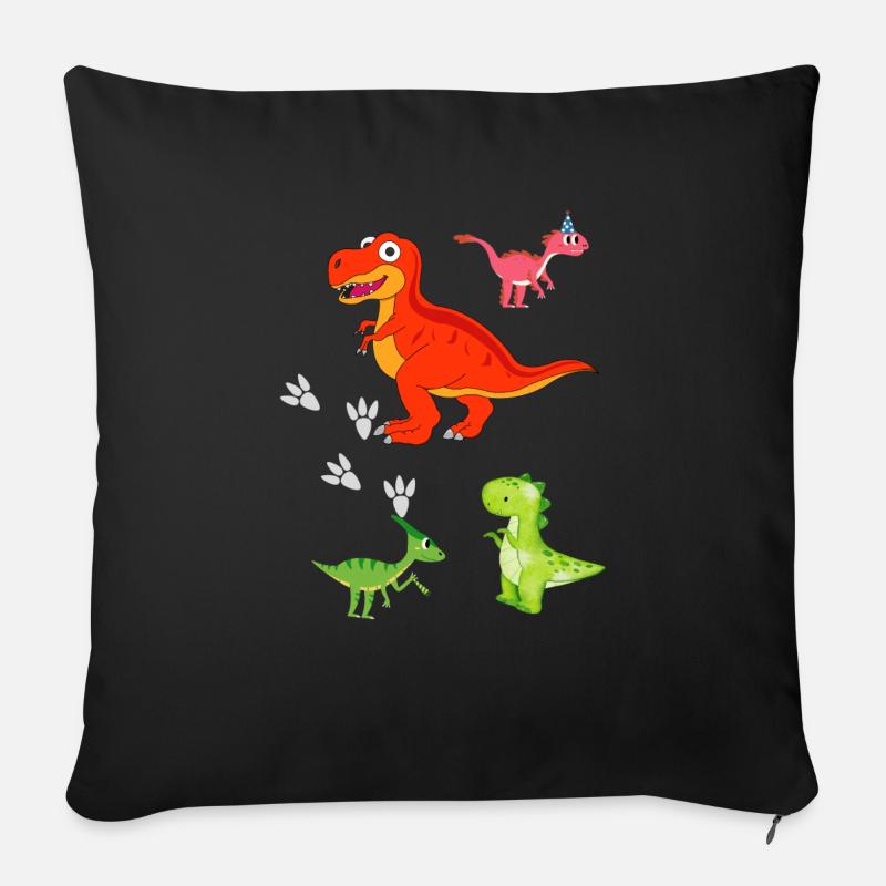 Dino - Sofakissen mit Füllung 45 x 45 cm - Schwarz