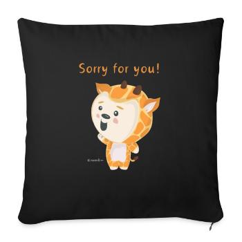 Giraffe and Scot shirts 2 - Sofa pillow with filling 45cm x 45cm - black - Front