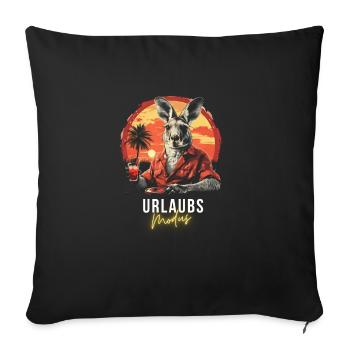 Kangaroo Lounger Vacation Fun Beach Summer Work - Sofa pillow with filling 45cm x 45cm - black - Front
