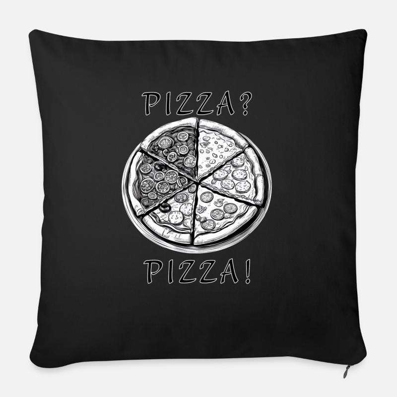 Varieta di Pizze - Sofakissen mit Füllung 45 x 45 cm - Schwarz