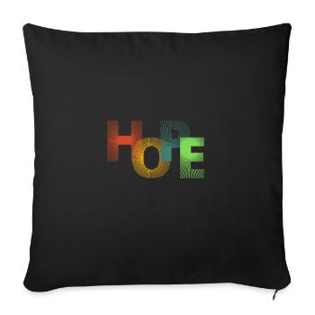 HOPE - Sofakissen mit Füllung 45 x 45 cm - Schwarz - Vorne