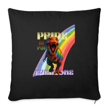 PRIDE is for everyone - Sofa pillow with filling 45cm x 45cm - black - Front