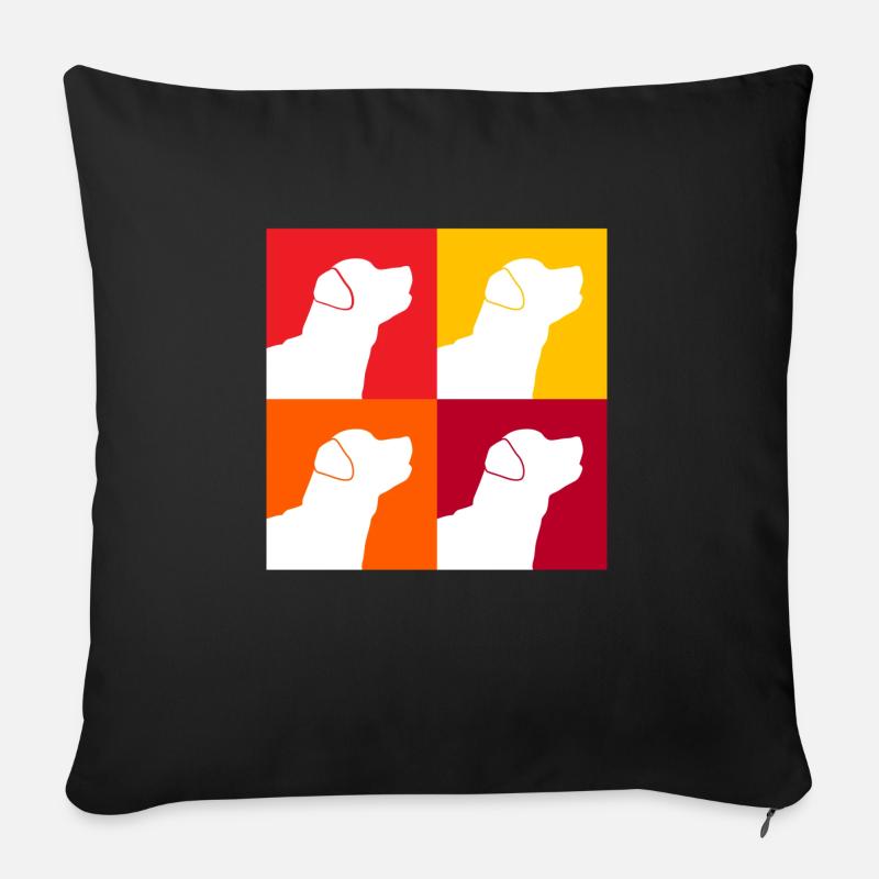 Labrador - Coussin et housse de 45 x 45 cm - noir