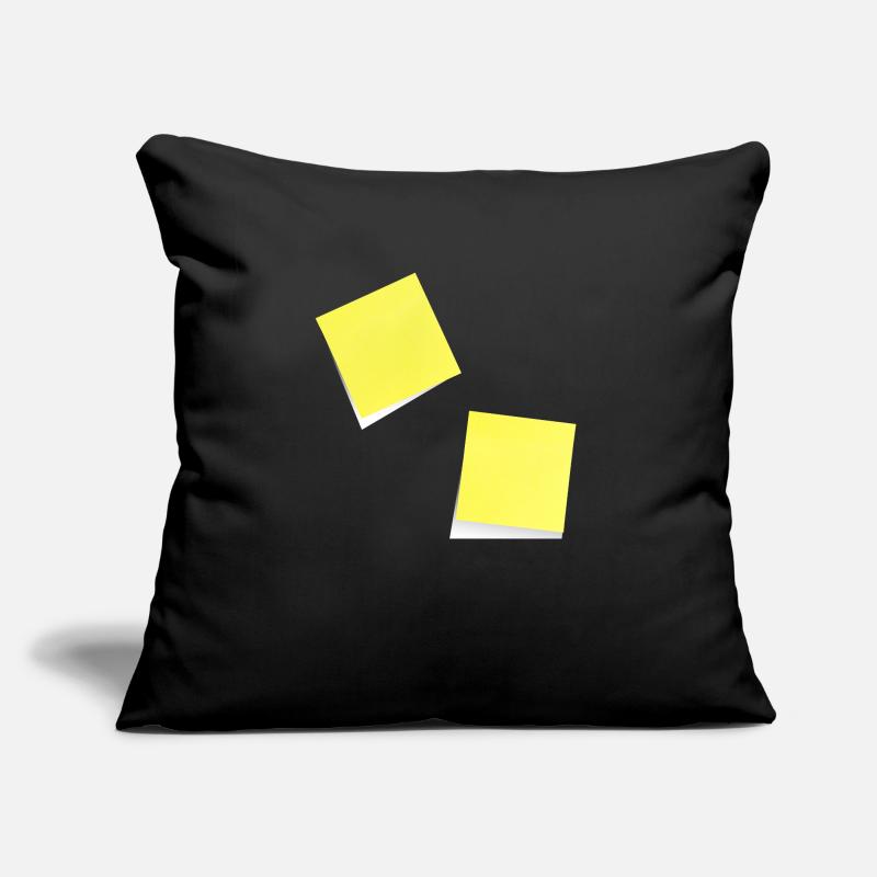 gelber Notizzettel , Klebezettel , sticky note Sofakissen mit Füllung 45 x 45 cm