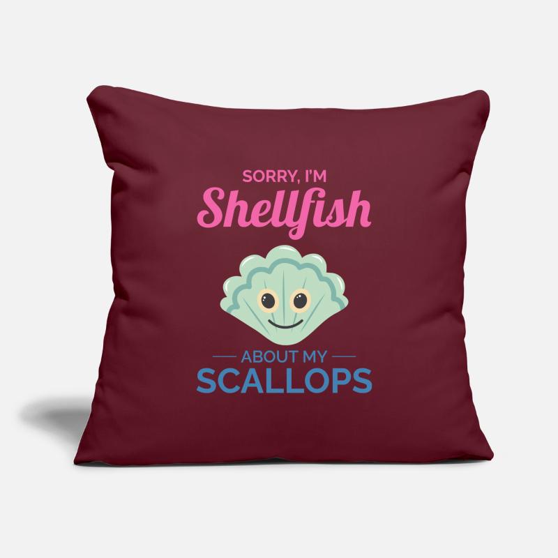 Scallop Seashells Collector Beachcomber Shellfish Sofa pillow with filling 45cm x 45cm