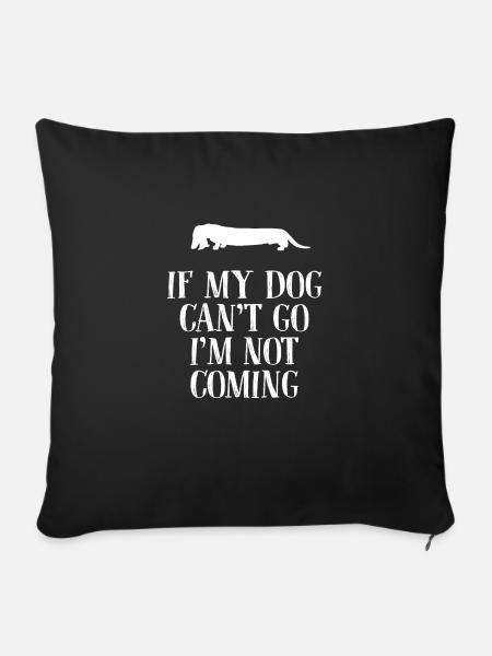 Hunde Hund - Sofakissen mit Füllung 45 x 45 cm - Schwarz