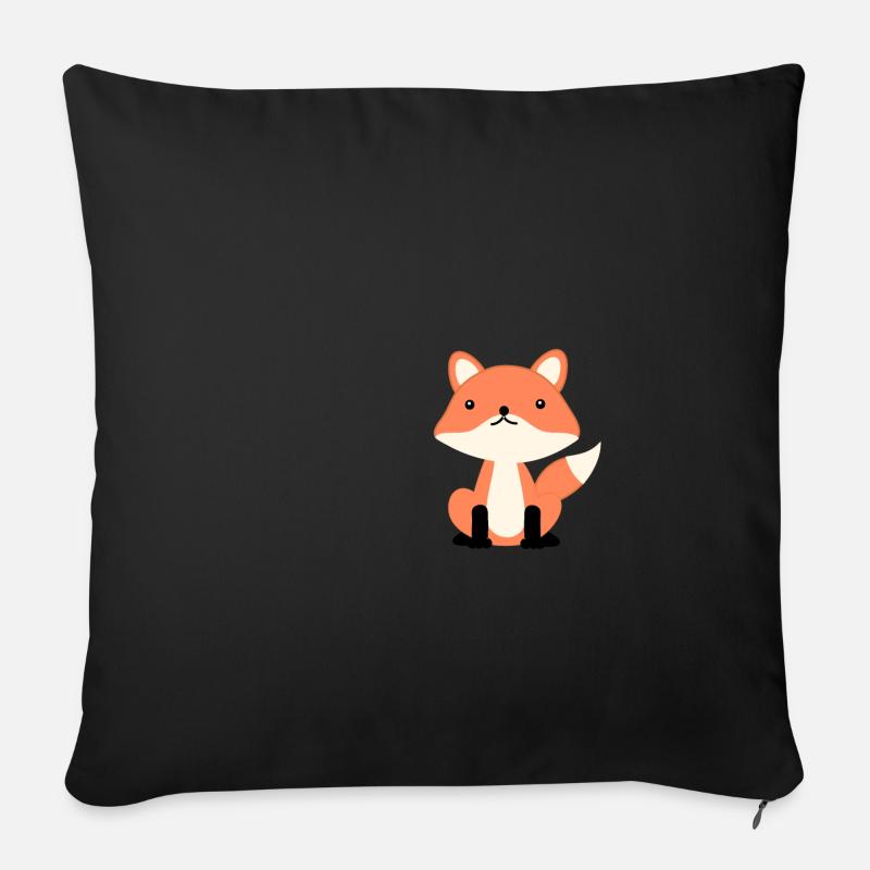 Fuchs - Sofakissen mit Füllung 45 x 45 cm - Schwarz