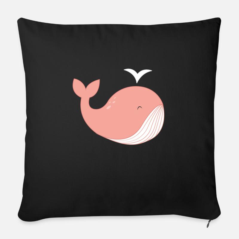 Whale nicht! - Sofakissen mit Füllung 45 x 45 cm - Schwarz