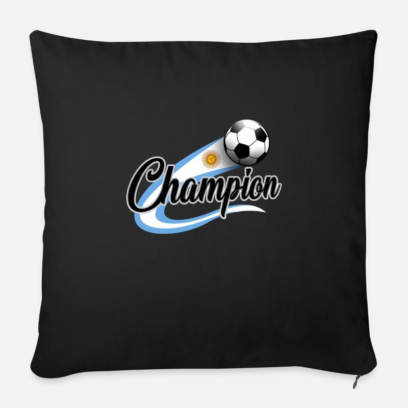 SOCCER D'ARGENTINE - Coussin et housse de 45 x 45 cm - noir