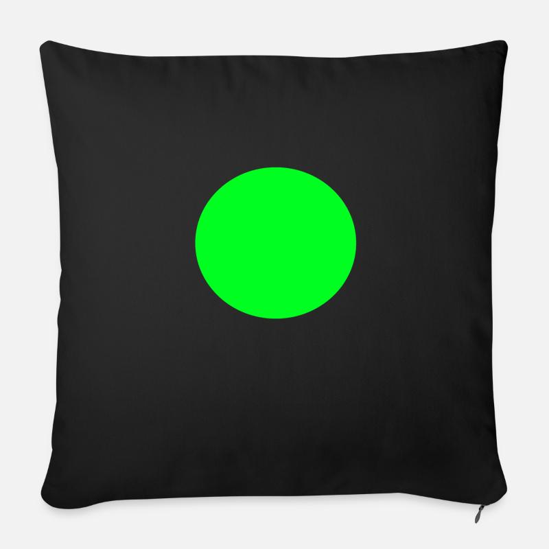Vert rondre cool idée de cadeau élégant - Coussin et housse de 45 x 45 cm - noir