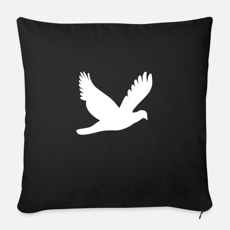 Taube - Sofakissen mit Füllung 45 x 45 cm - Schwarz
