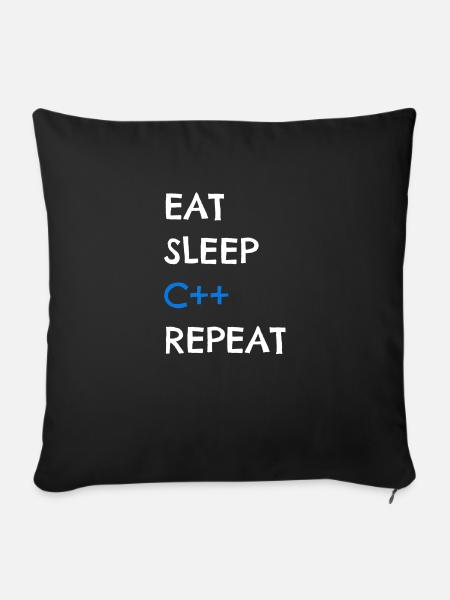 C++ - Sofakissen mit Füllung 45 x 45 cm - Schwarz