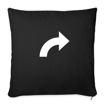 arrow - Sofa pillow with filling 45cm x 45cm - black - Front