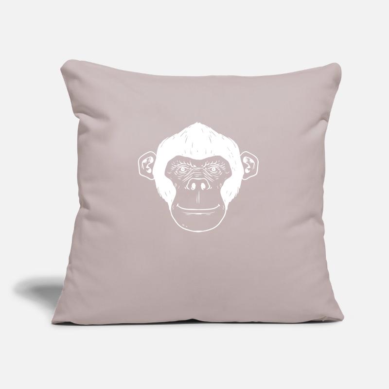 Monkey chimpanzee monkey face gift monkey Sofa pillow with filling 45cm x 45cm
