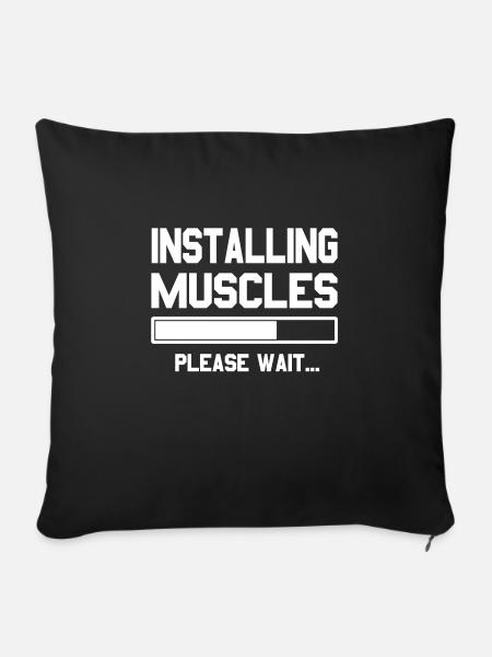 Installing Muscles - Sofakissen mit Füllung 45 x 45 cm - Schwarz