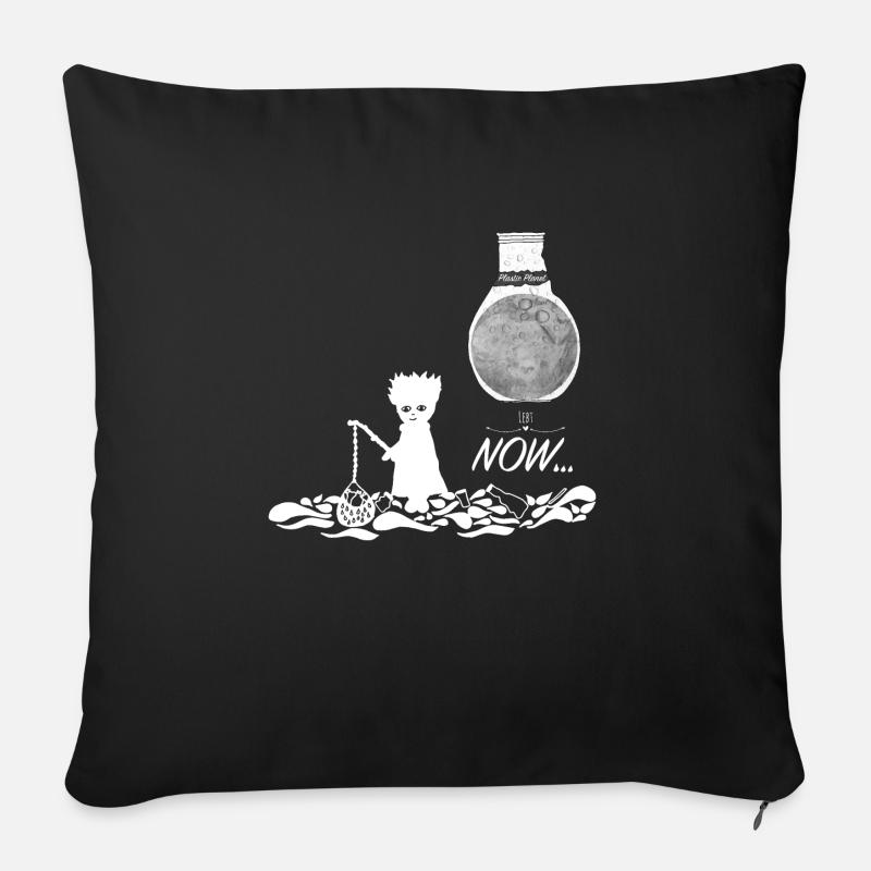 Plastic Planet - MAINTENANT ... Le Gardien d'Orbis - Coussin et housse de 45 x 45 cm - noir