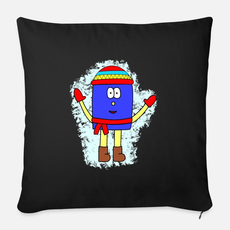 Conception du mutisme hivernal - Coussin et housse de 45 x 45 cm - noir