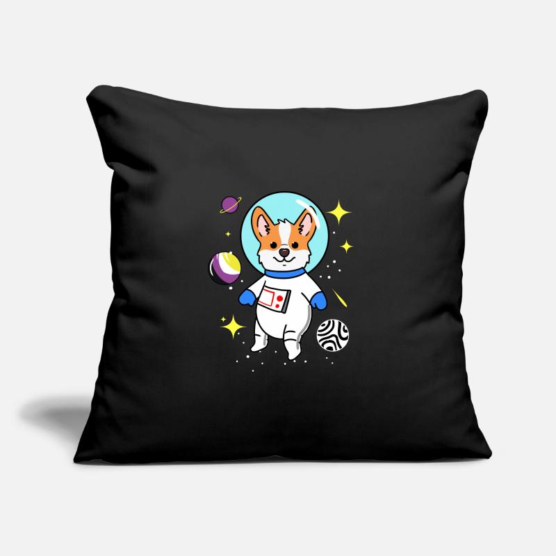 Nonbinary corgi in space Nonbinary Pride Sofa pillow with filling 45cm x 45cm