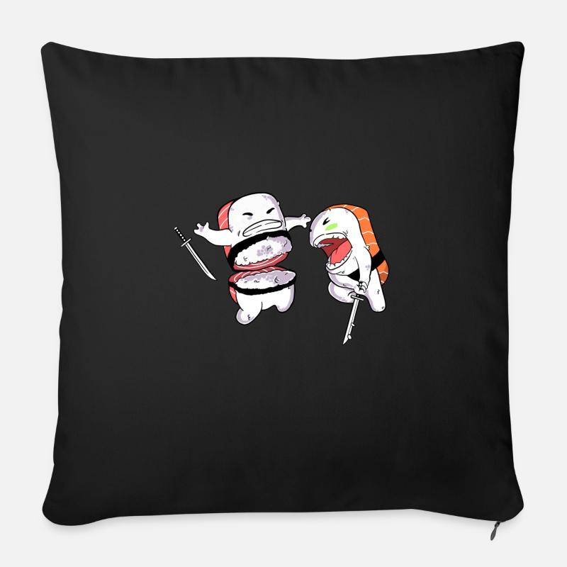 Sushi Samouraï - Coussin et housse de 45 x 45 cm - noir