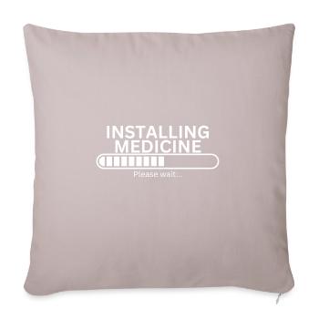 Medicine Installing - Sofa pillow with filling 45cm x 45cm - light taupe - Front