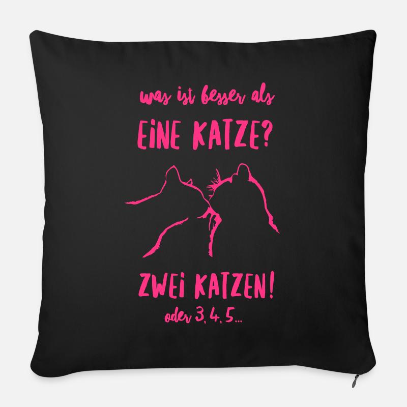 besser als eine Katze - Sofakissen mit Füllung 45 x 45 cm - Schwarz