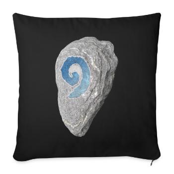 Hearth stone - Sofa pillow with filling 45cm x 45cm - black - Front