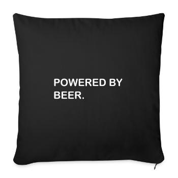 Propulsé par la bière - Coussin et housse de 45 x 45 cm - noir - Devant