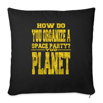 colors telescope quote astrology jokes spaceship - Sofakissen mit Füllung 45 x 45 cm - Schwarz - Vorne