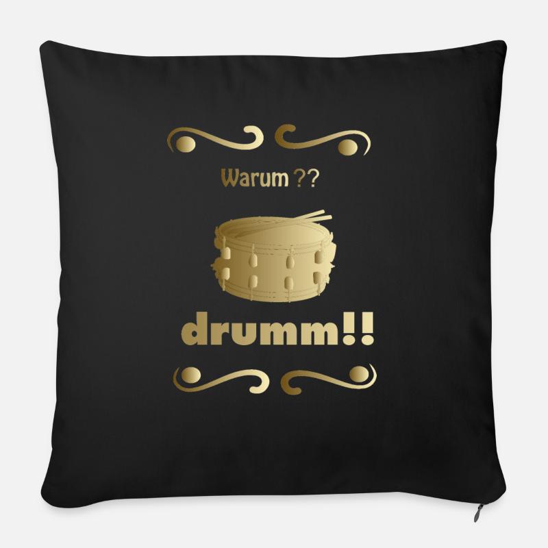 Drummer - Sofakissen mit Füllung 45 x 45 cm - Schwarz
