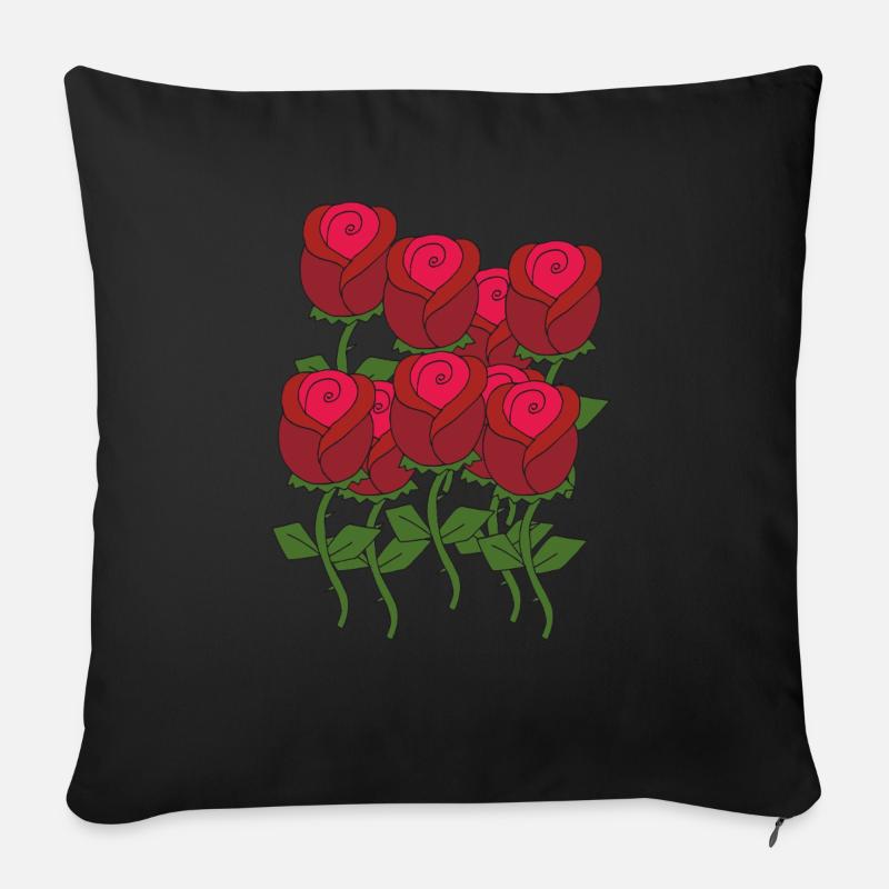 rosen - Sofakissen mit Füllung 45 x 45 cm - Schwarz