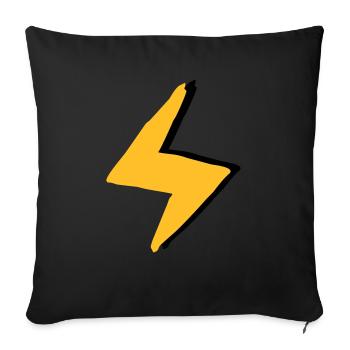 Flash avec des super pouvoirs - Costume - Coussin et housse de 45 x 45 cm - noir - Devant