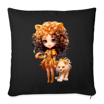 Dollie Leo - Sofa pillow with filling 45cm x 45cm - black - Front