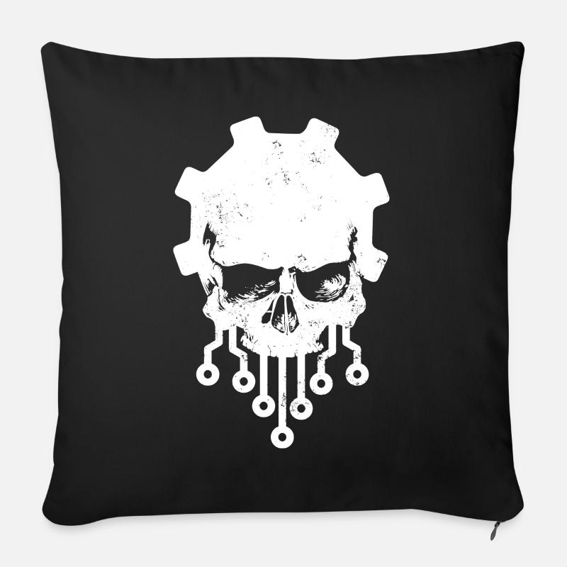 Informatik Computer - Sofakissen mit Füllung 45 x 45 cm - Schwarz
