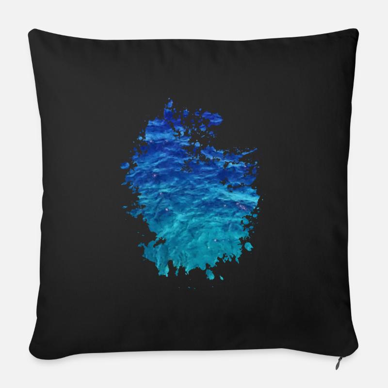 Wasser - Sofakissen mit Füllung 45 x 45 cm - Schwarz