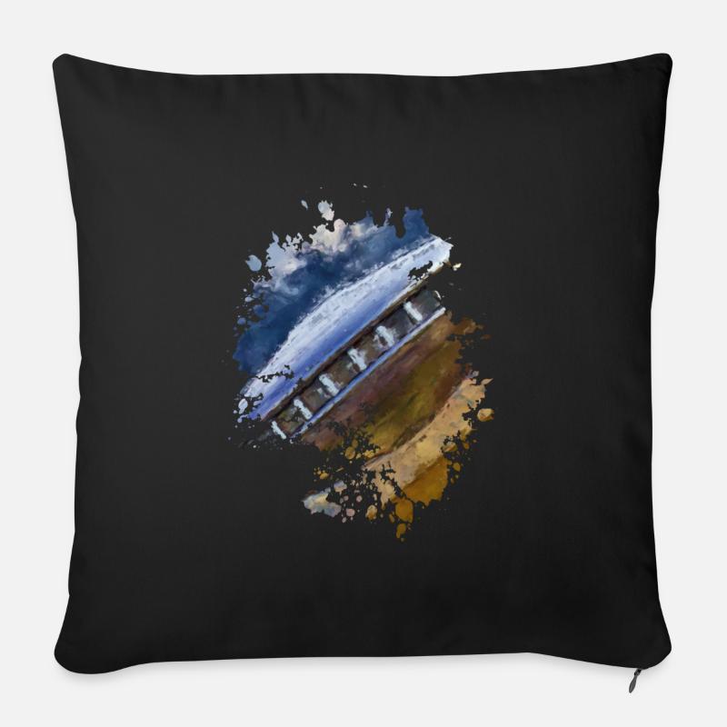 Spaceship - Sofakissen mit Füllung 45 x 45 cm - Schwarz