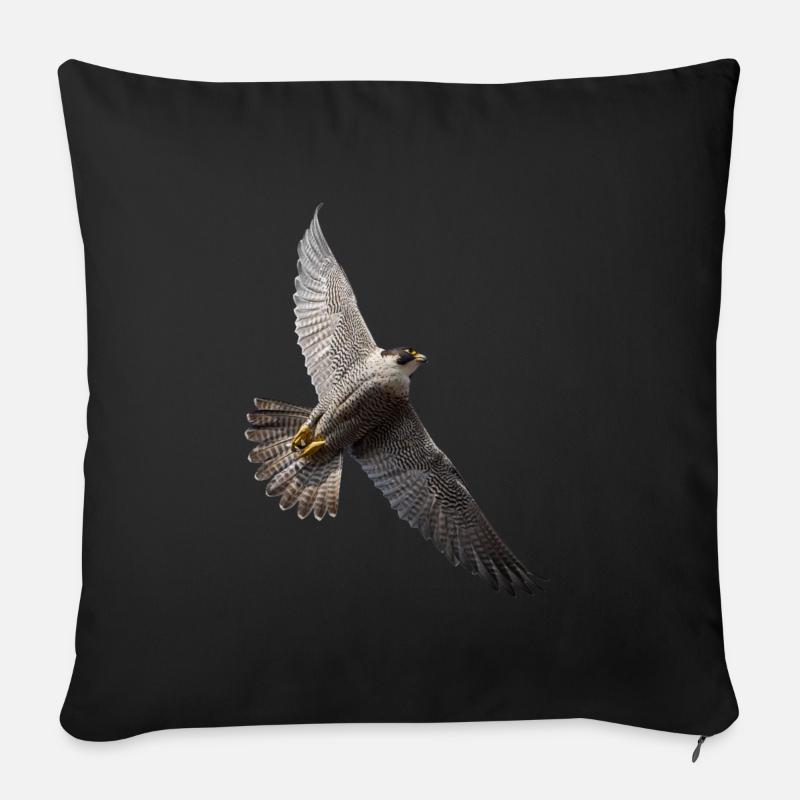 Wanderfalke - Sofakissen mit Füllung 45 x 45 cm - Schwarz