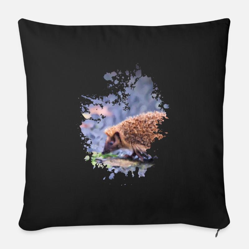 Igel - Sofakissen mit Füllung 45 x 45 cm - Schwarz