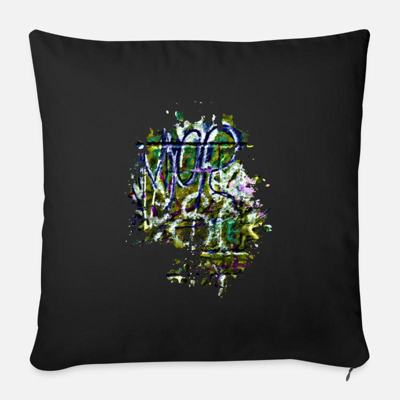 Graffiti - Sofakissen mit Füllung 45 x 45 cm - Schwarz