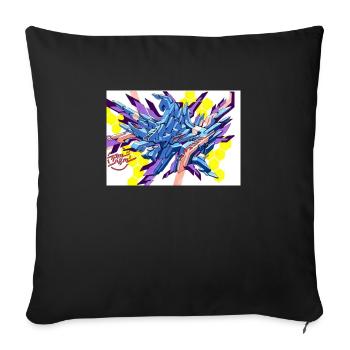 Street art - Coussin et housse de 45 x 45 cm - noir - Devant
