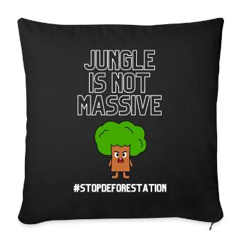 #stopdeforestation - Sofakissen mit Füllung 45 x 45 cm - Schwarz - Vorne